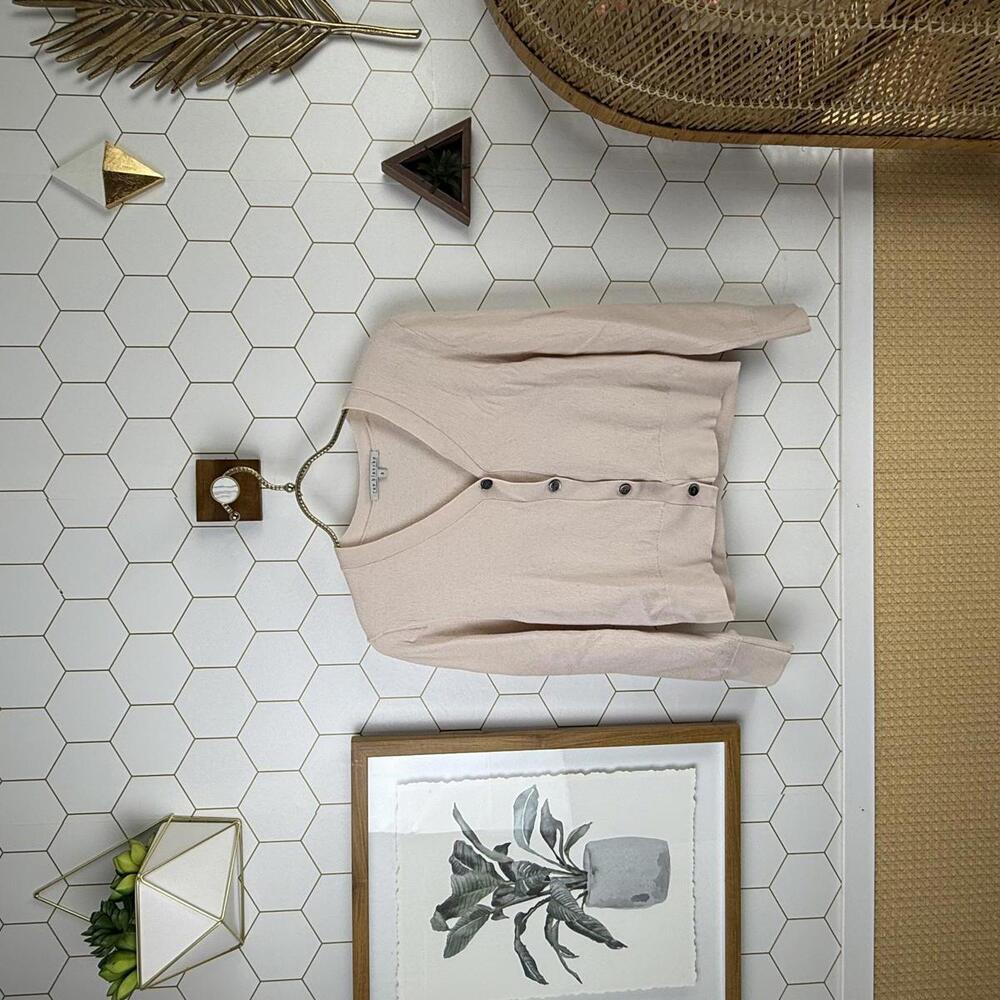 Rue Blanche Soft Pink Button-Up Cardigan Sweater - Size - 3